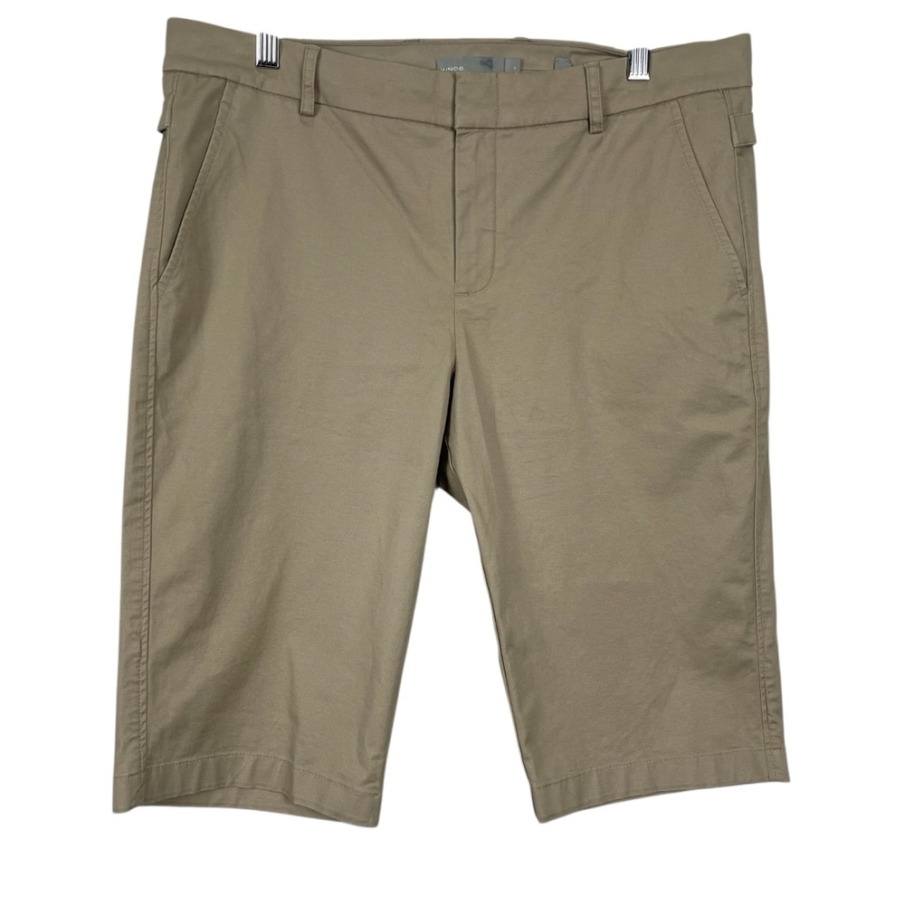 Vince Bermuda Shorts Side Buckle Cotton Size 12 NEW - Picture 2 of 10